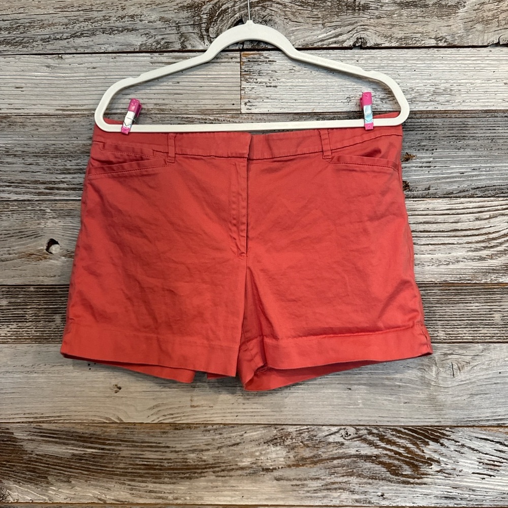 White House Black Market Coral Red Bermuda Shorts
